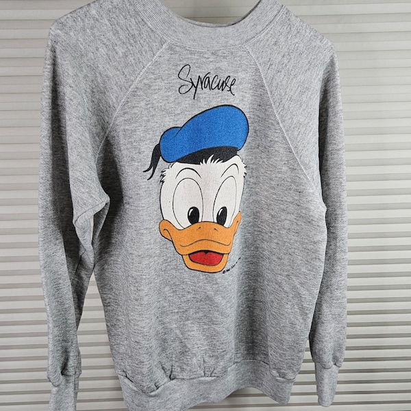 Disney 1970's Men's Large Donald Duck Syracuse New York State Crewneck