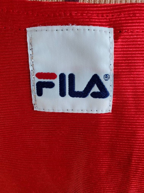 Vintage 1990's Fila Reversible Jersey. Red And Bl… - image 2