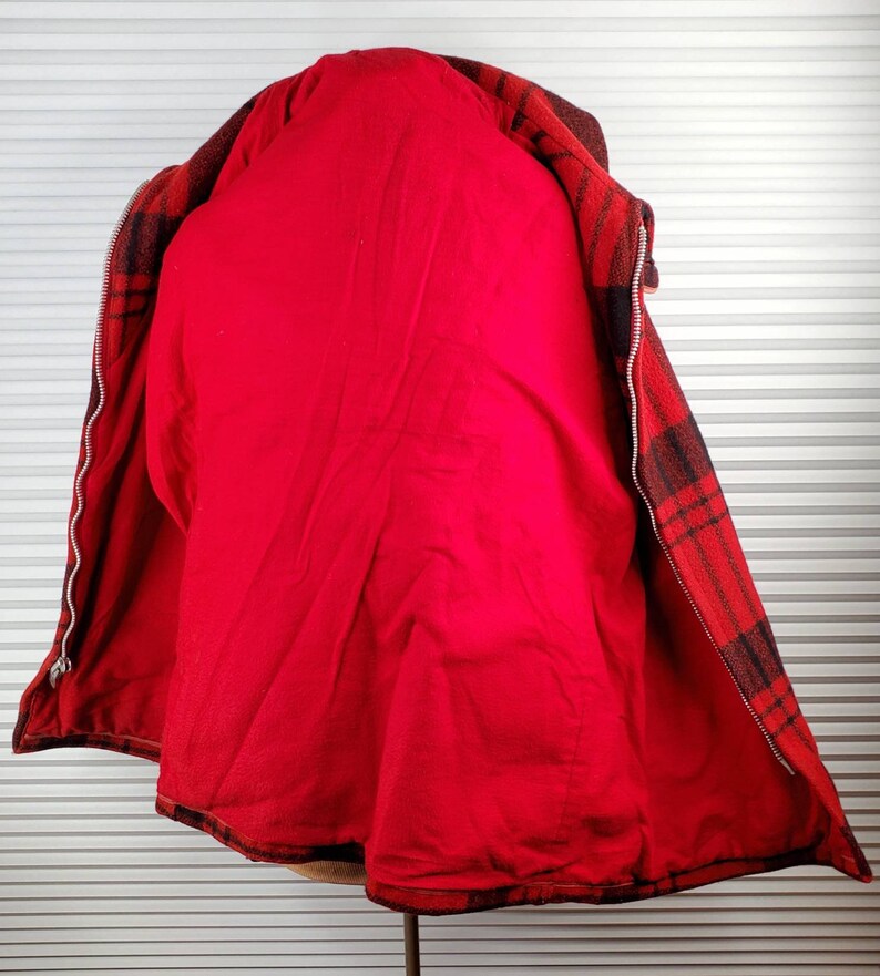 1960's Wool Plaid Hunting Jacket. LARGE Styled for Outdoor Etsy