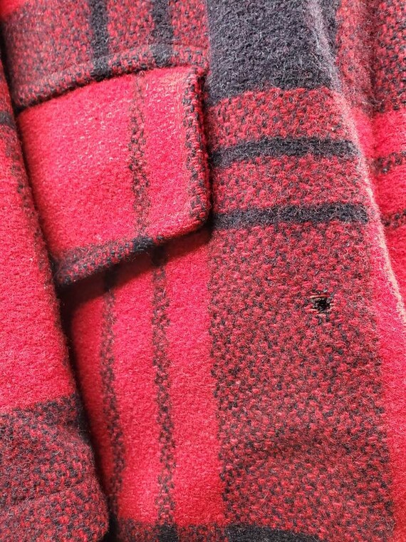 1960's Wool Plaid Hunting Jacket. LARGE Styled Fo… - image 9
