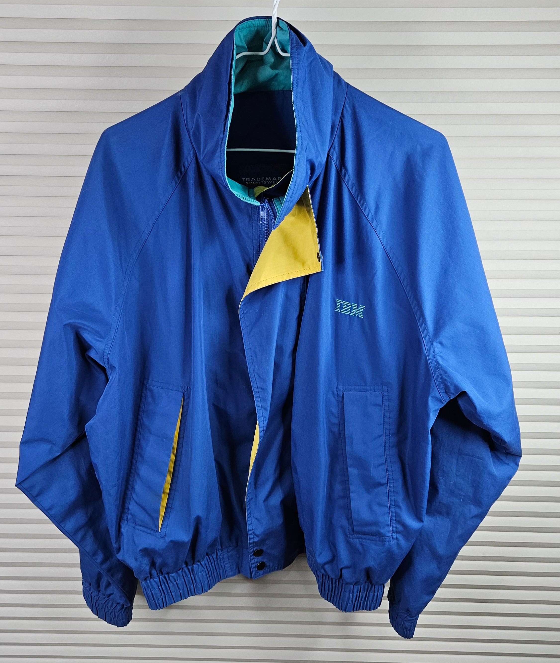 IBM Tech Vintage Color Block Men's Large Made in Hong Kong