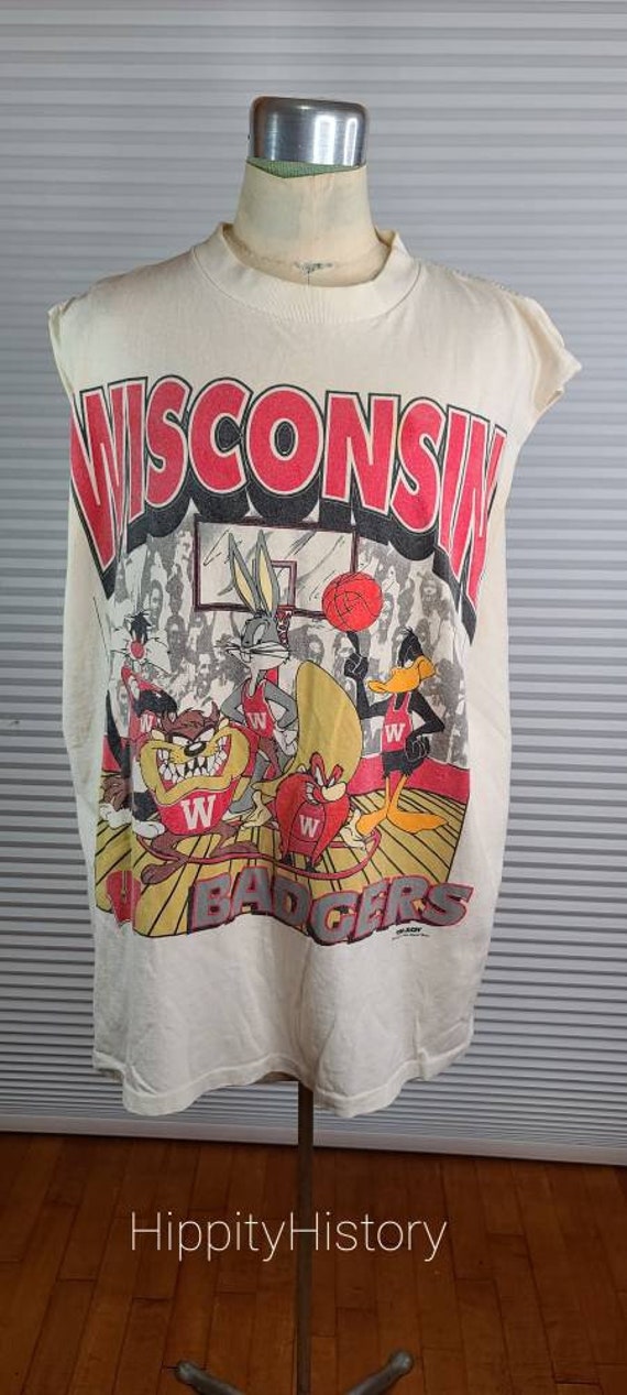 Warner Bros 1994 Wisconsin Badgers XL Cut Off Slee