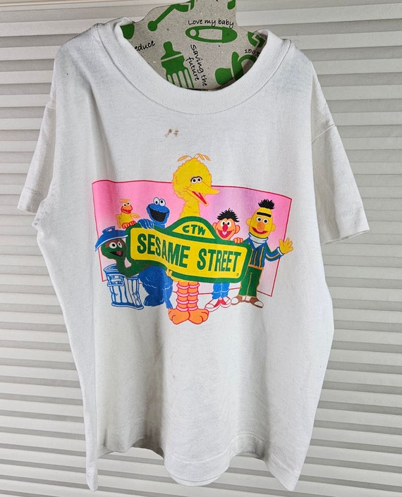Sesame Steeet 80's Hanes 50/50 Size 7 Play Stained Kid's