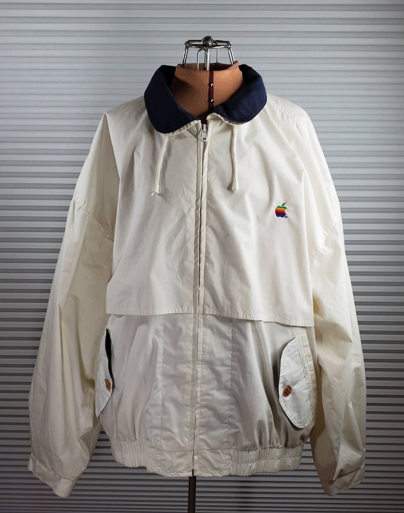 Unaffecting Marks on Front. Rare EXTRA LARGE Women/'s Vintage Apple Logo Jacket Norman Todd Classic