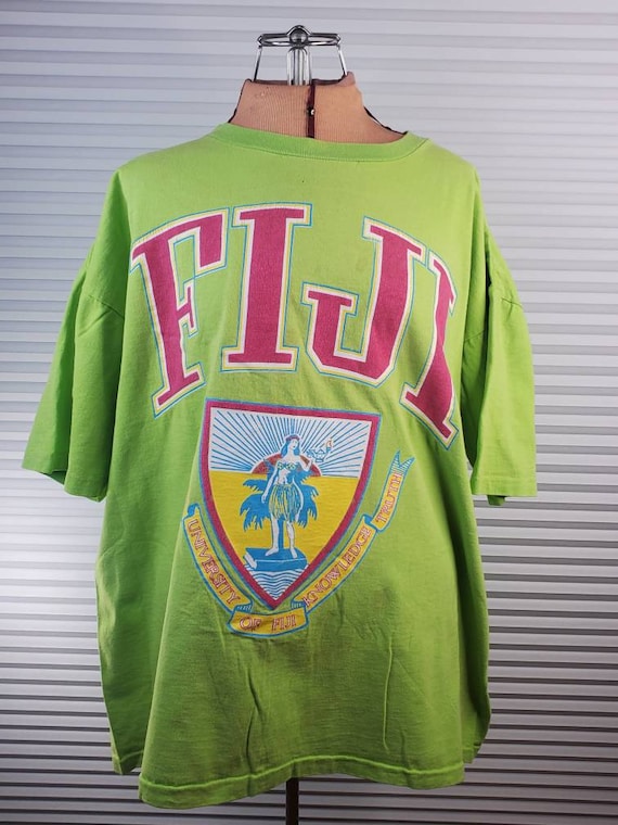 Vintage Fiji Tee. Colorful. Stained With Character