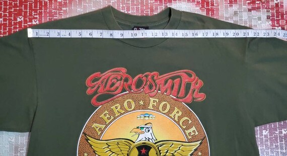 90s エアロスミス AERO FORCE ONE GIANTタグ USA L