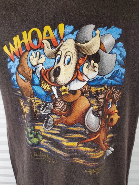 3d Emblem Kid's Vintage Puppy Cowboy Tee. Made in