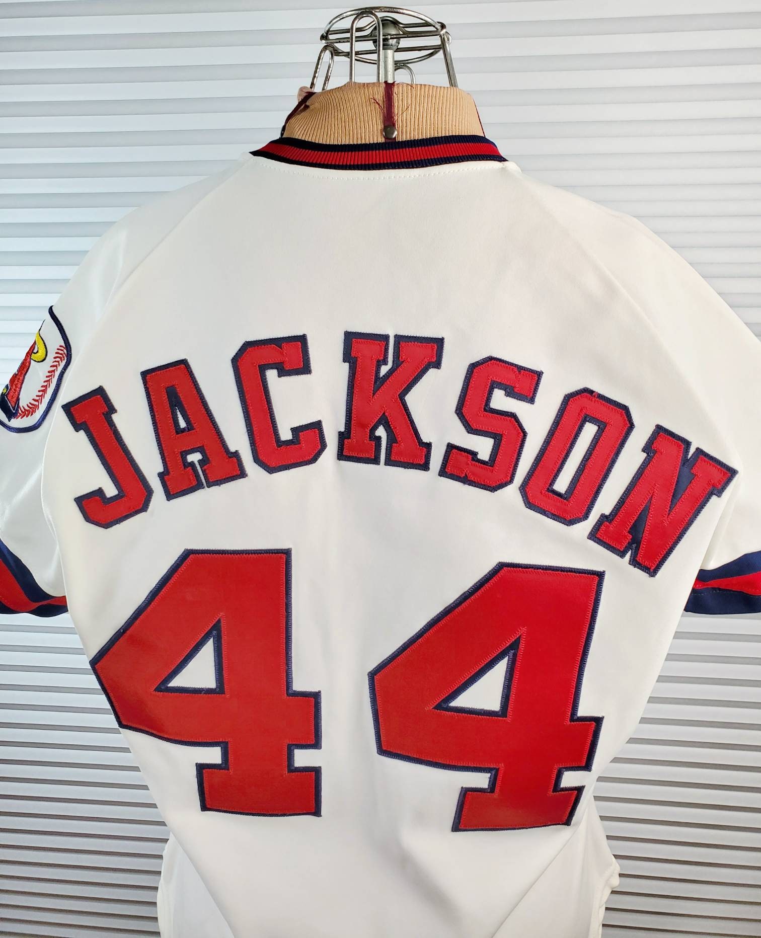 MLB Los Angeles Angels #44 Reggie Jackson 1984 Mitchell