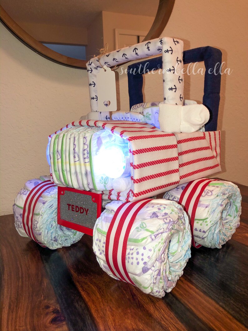 Lightup Jeep Diaper Cake baby Shower Centerpiece or Gift Etsy