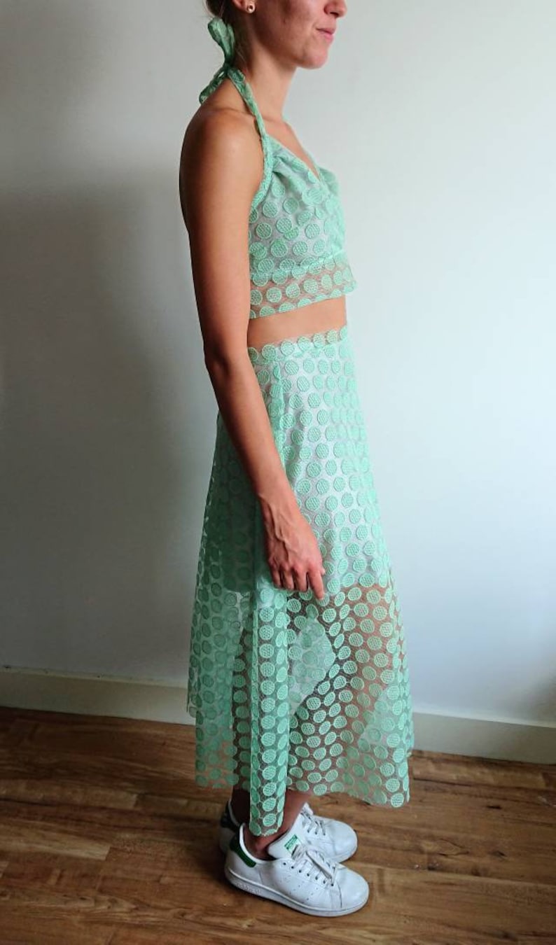 Mint Green Embroidered Co Ord Set Womens Two Piece Outfit | Etsy