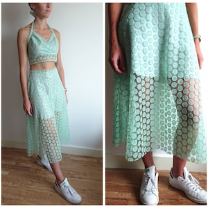 Mint Green Embroidered Co Ord Set - Womens Two Piece Outfit