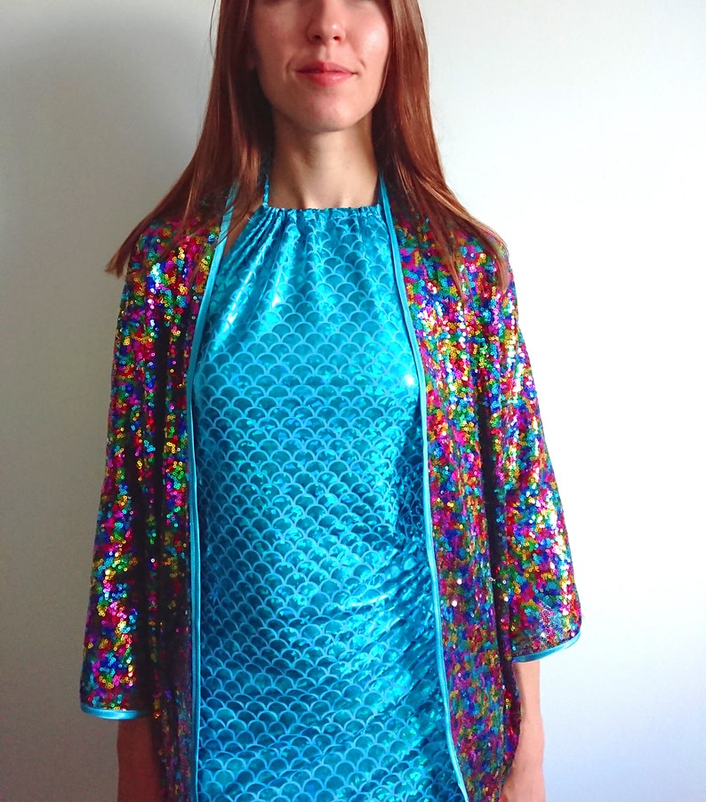 rainbow sequin jacket