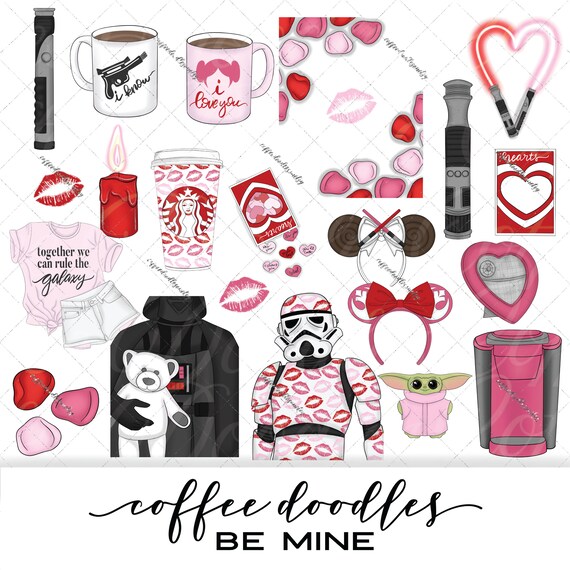 Be Mine Inspired Clipart Fashion Girl Clip Art Illustration Planner Stickers Digital Artwork Planner