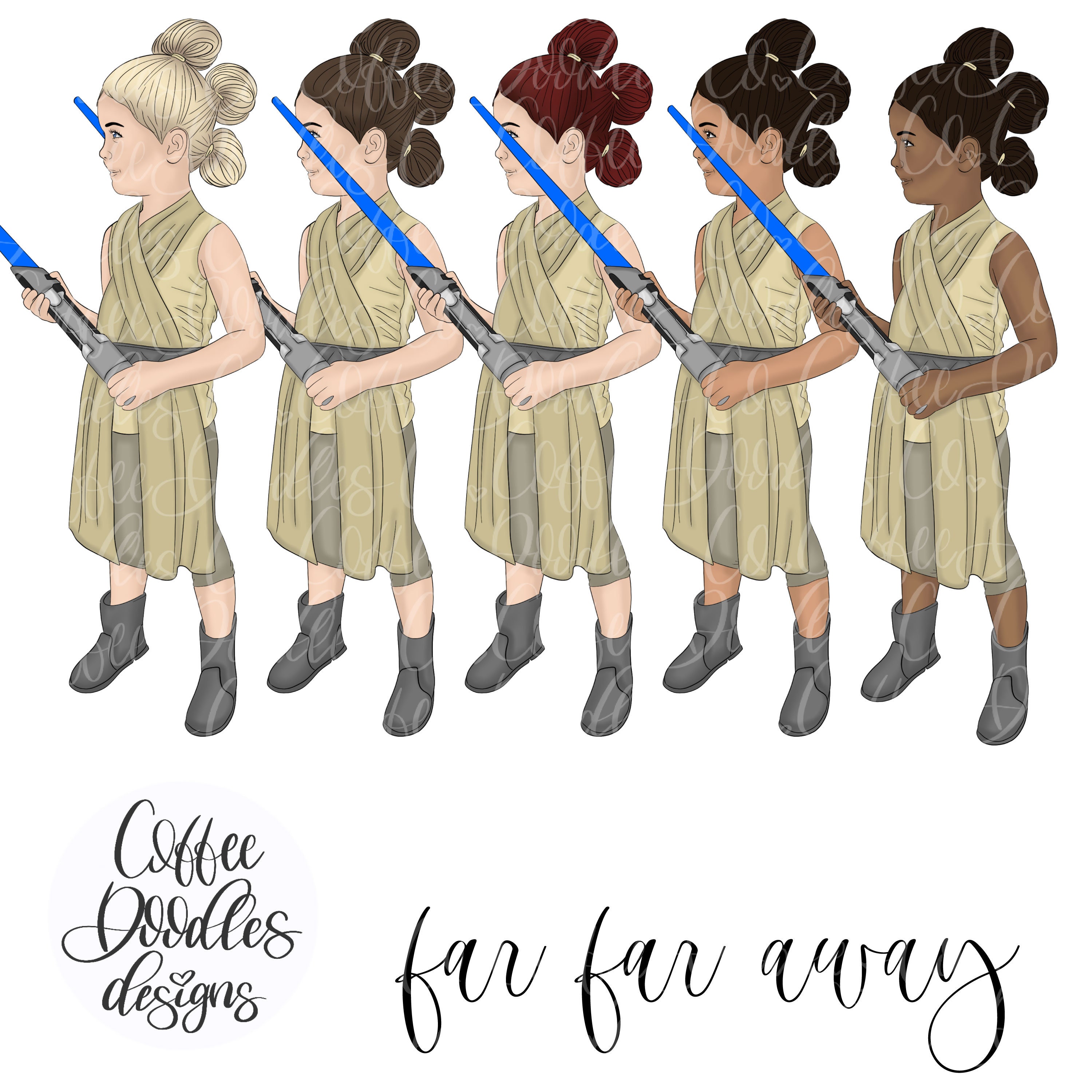 Far Far Away Bold Girl Inspired Clipart Fashion Girl Clip Art Etsy