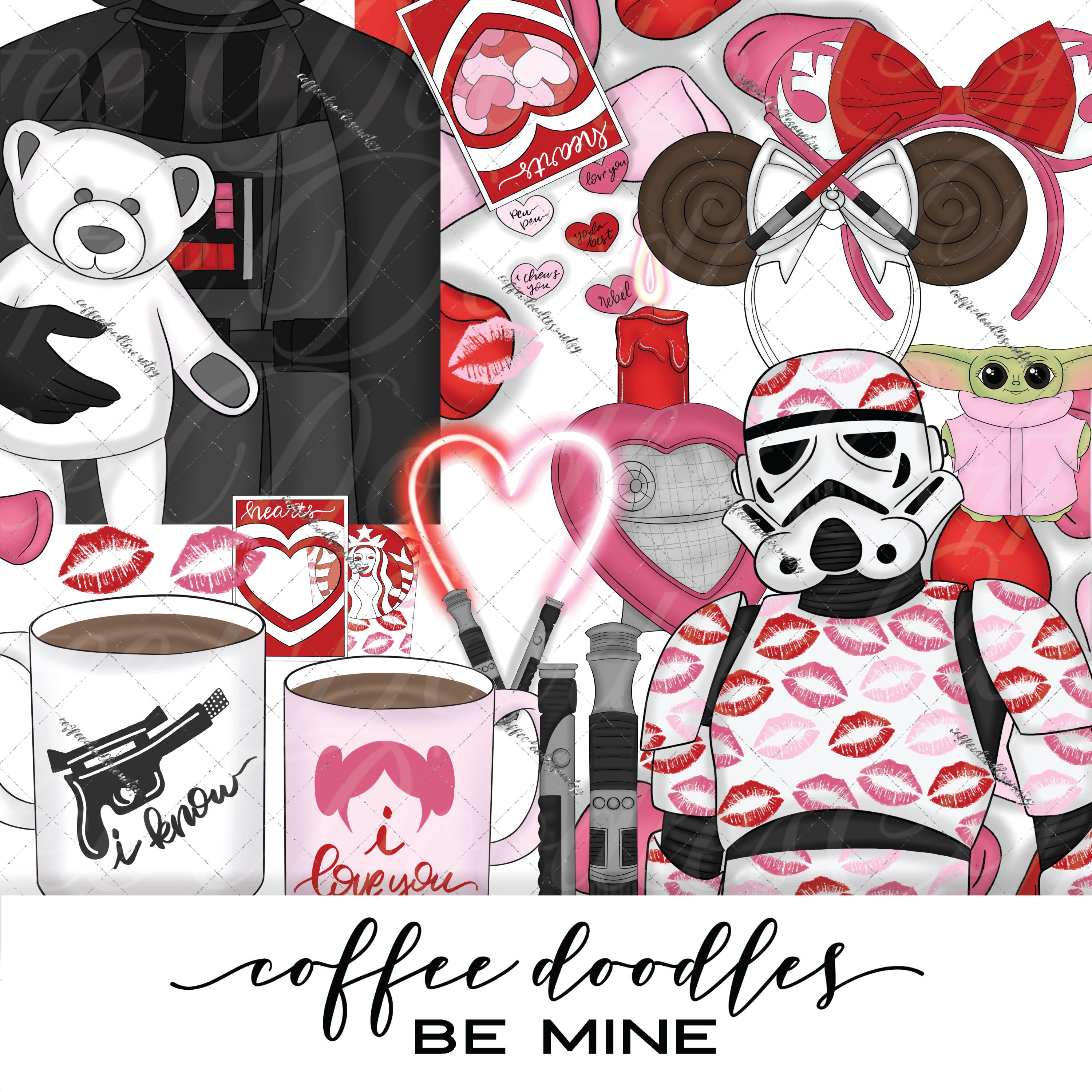 Be Mine Inspired Clipart Fashion Girl Clip Art Illustration Planner Stickers Digital Artwork Planner