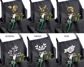 Personalised Garden Apron Botanical designs