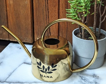 Personalised Watering Can Gold Garden Gift