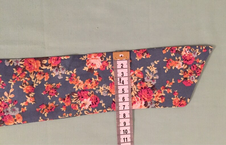 Teal Floral Cotton Adult Headband.