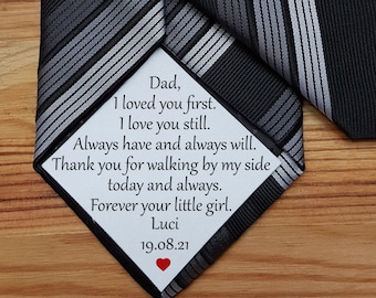 Personalised  Dad tie patch, Tie patch Father of the Bride ,Father of the Groom, Thank You Dad  Wedding Label