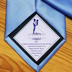 Personalised  Dad tie patch, Tie patch Father of the Bride ,Father of the Groom, Thank You Dad  Wedding Label