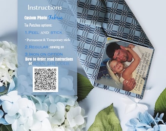 Personalised  Dad tie patch, Tie patch Father of the Bride ,Father of the Groom, Thank You Dad  Wedding Label
