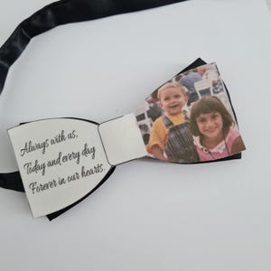 Patch personalizado com foto para gravata borboleta, presente para o pai da noiva, pai do noivo, agradecimento ao pai, aniversário de casamento, Dia dos Pais.