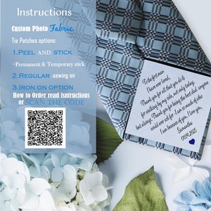 Personalised  Dad tie patch, Tie patch Father of the Bride ,Father of the Groom, Thank You Dad  Wedding Label