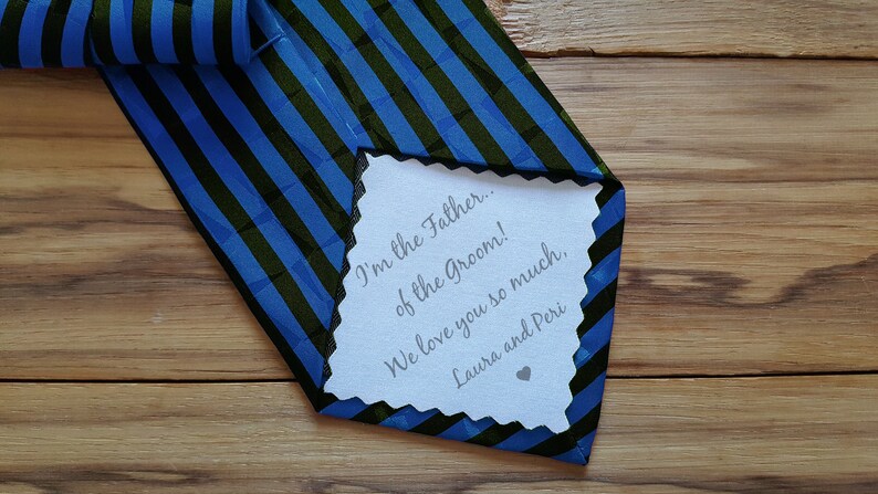 Thank You Dad Label Dad Tie patch Personalized Tie Patch stepdad best man Father of the Groom Suit Label iron on tie patch