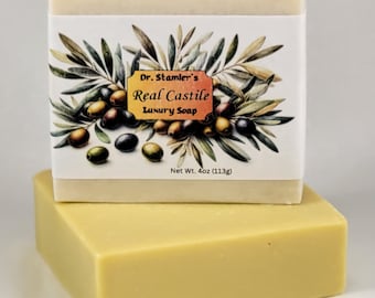Real Castile Olive Oil Soap for Sensitive Skin-100% Organic Extra Virgin Olive Oil