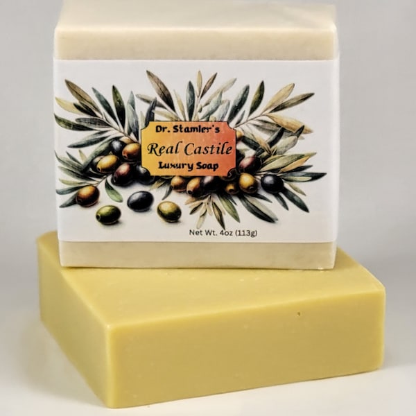 Real Castile Olive Oil Soap for Sensitive Skin-100% Organic Extra Virgin Olive Oil