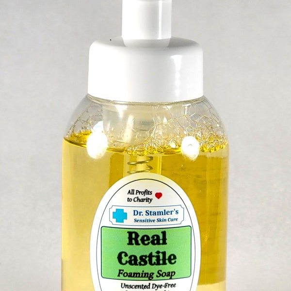 Real Castile Organic Olive Oil Foaming Soap for Sensitive Skin-8 fl oz