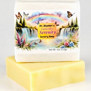 Cocoa Shea Serenity--Cocoa and Shea Butter Sensitive Skin Soap--100% Organic Oils and Butters, Unscented, Gentle, Hypoallergenic