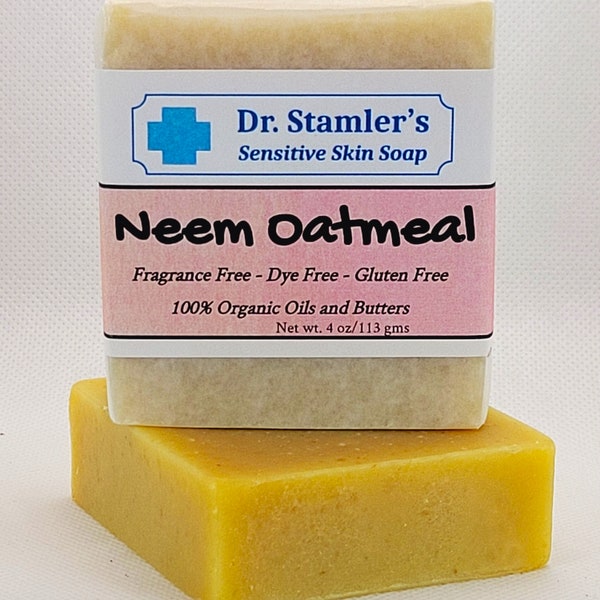 Neem Oatmeal Organic Soap Bar for Sensitive Skin