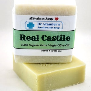 Real Castile Olive Oil Soap for Sensitive Skin-100% Organic Extra Virgin Olive Oil