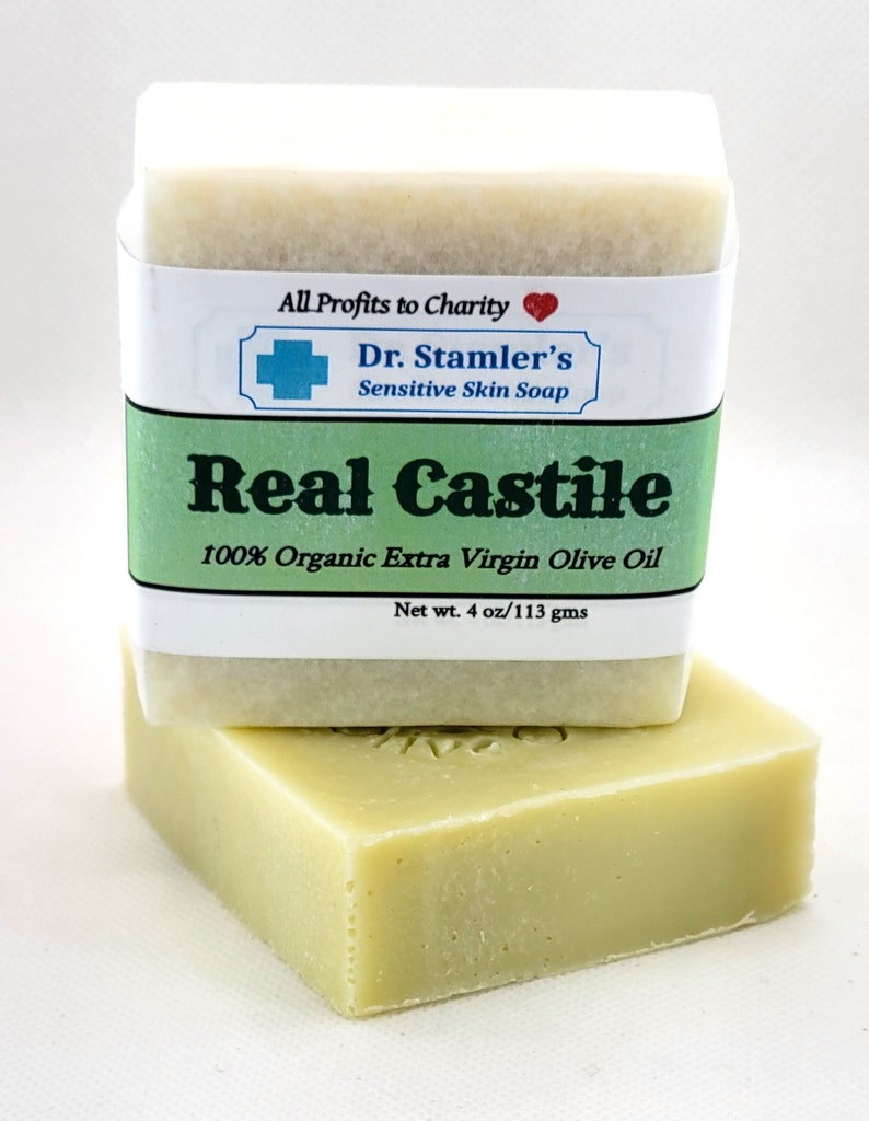 Real Castile Olive Oil Soap for Sensitive Skin-100% Organic Extra Virgin Olive Oil image 1