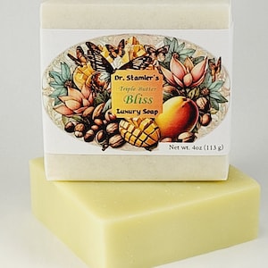 Triple Butter Bliss Soap with Shea Cocoa Mango Butters