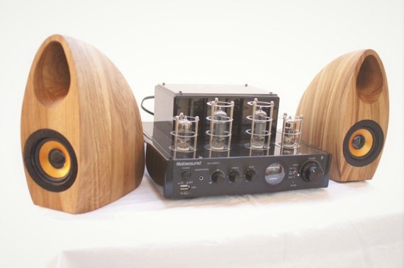 wooden speakers