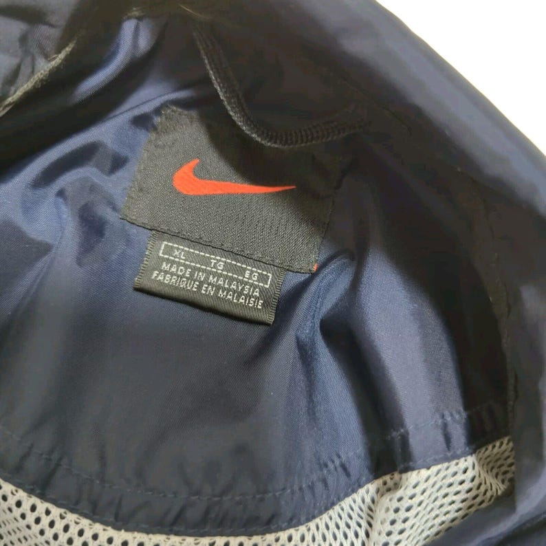 00'S Nike Windbreaker Men's XL unclear navy blue type Vintage Second Hand