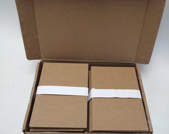48 Blank Cards With Envelopes Kraft Heavyweight 4 X 6 Inches Unbranded Box DIY Card Making Paper Crafts Supplies Brown Natural