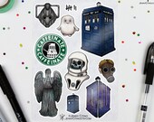 Doctor Who Inspired Sticker Sheet. Illustration Planner - Etsy