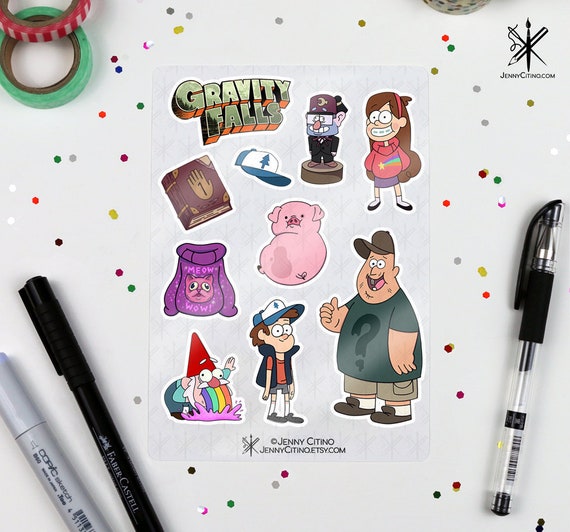 5 sheets Gravity Falls Paper Sticker Set number 2
