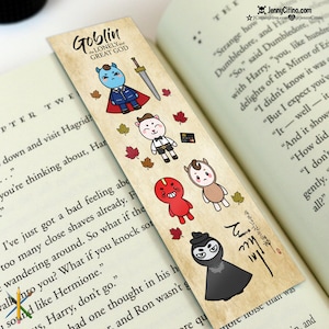 Goblin The Lonely and Great God Inspired Bookmark. Illustration, Planner, Journal, Boglegel Family, Korean Drama, Kim Shin, Ji Eun-tak