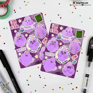 ミニセット ランピースペースプリンセス風ステッカーセット2。イラスト、プランナー、ジャーナル、アドベンチャータイム、LSP、ダッチェスグミバンズ、キャンディキングダム