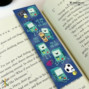 BMO Inspired Bookmark. Illustration, Planner, Journal, Adventure Time, Cartoon, Candy Kingdom, Finn, Jake, Video Game Console, Mini PC