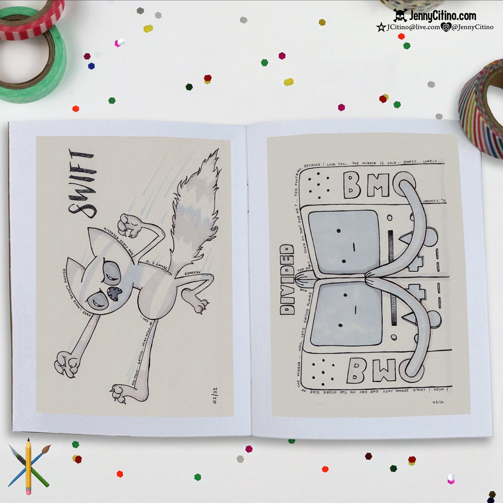 Adventure Time Art Zine. Original Illustrations Sketchbook Finn
