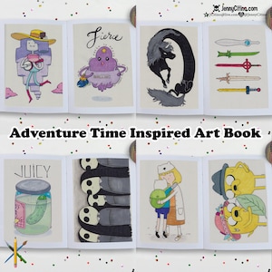 Adventure Time Art Zine. Original Illustrations Sketchbook Finn The Human Jake The Dog Marceline Prince Bubblegum Drawings
