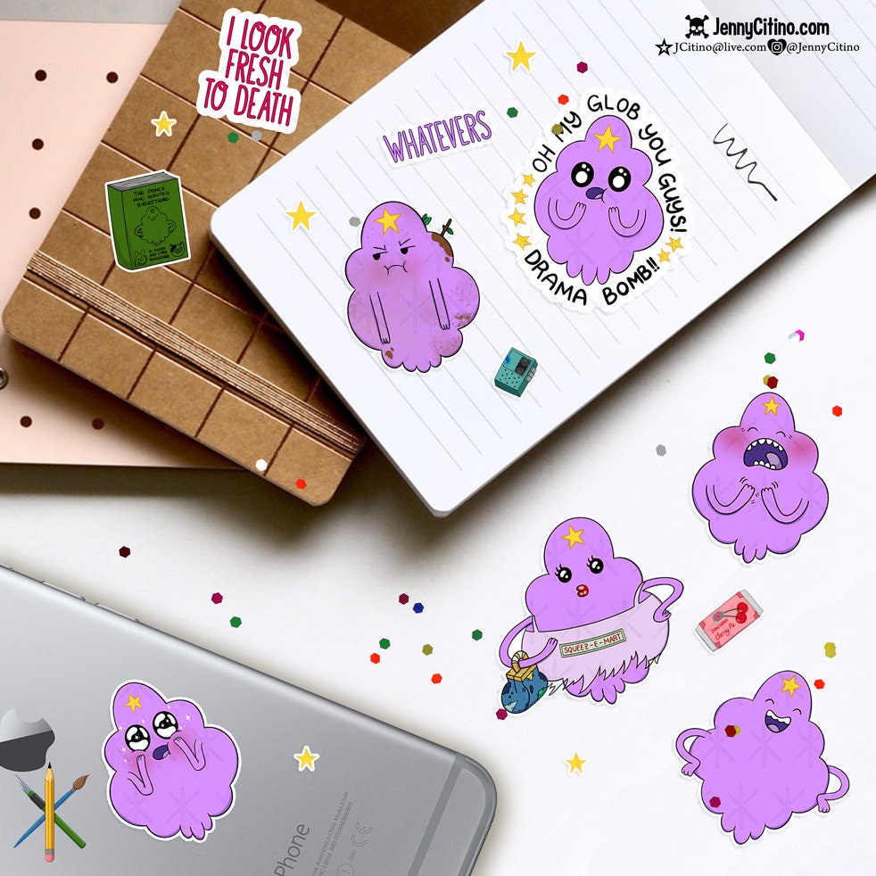 MINI SET Lumpy Space Princess Inspired Sticker Set 2. Illustration ...