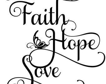 Faith Hope Love Svg Etsy