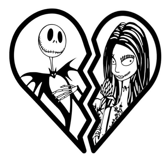 Jack and Sally svg NBC svg nightmare before chrismas svg | Etsy