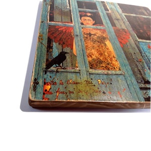 Frida - Frida Kahlo - cartel de Frida Kahlo - impresión Frida Kahlo - arte del lienzo - Arte feminista - Woodprint - Woodart